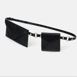 Zara snake print belt bag